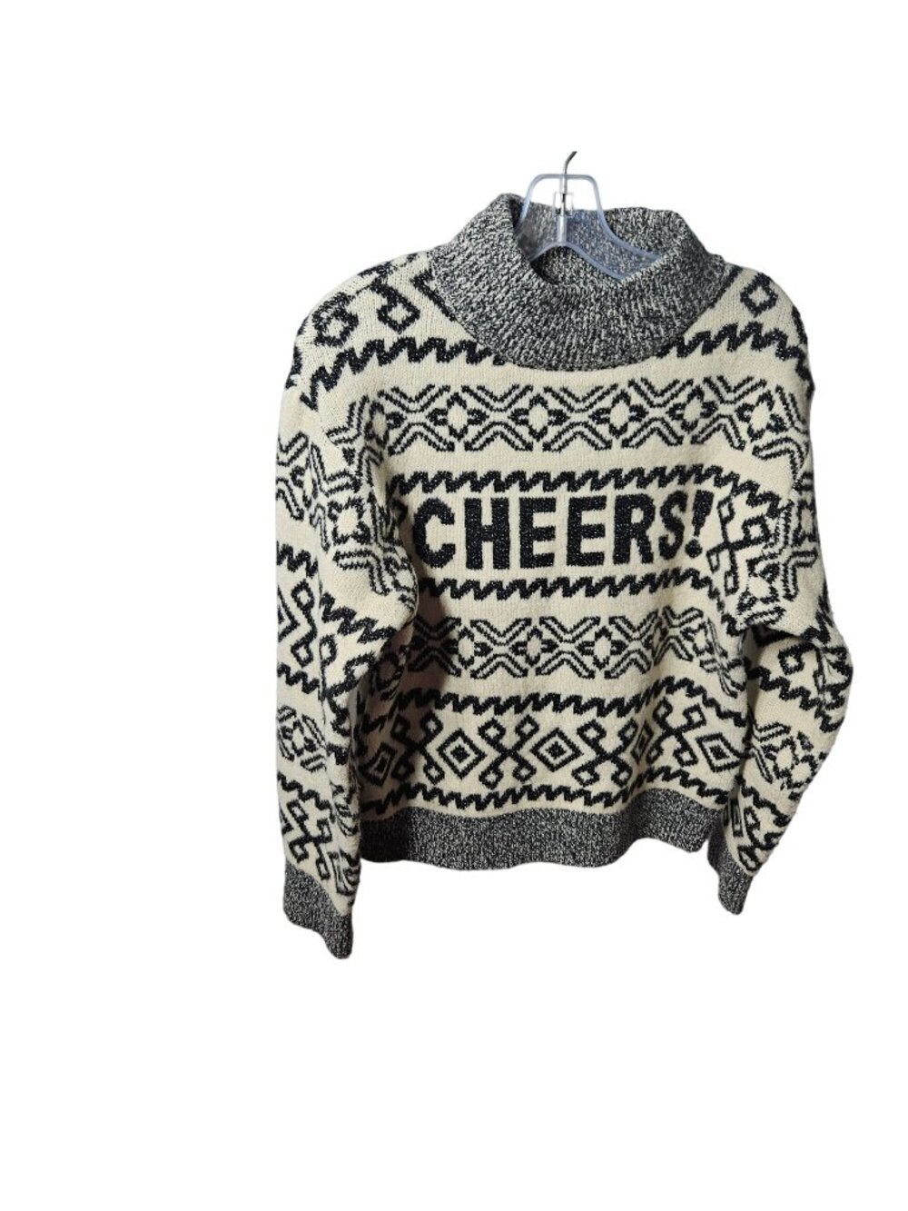 A New Day Cheers! XS Fair Isle Sweater Recycled Polyester Blend Womens Winter Wa